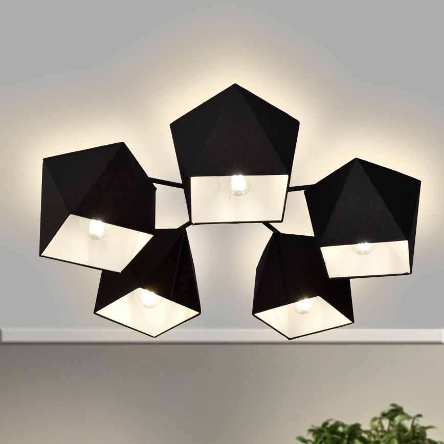 Luster ADAMANT 5xE27/15W/230V crno