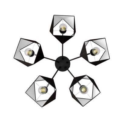 Luster ADAMANT 5xE27/15W/230V crno