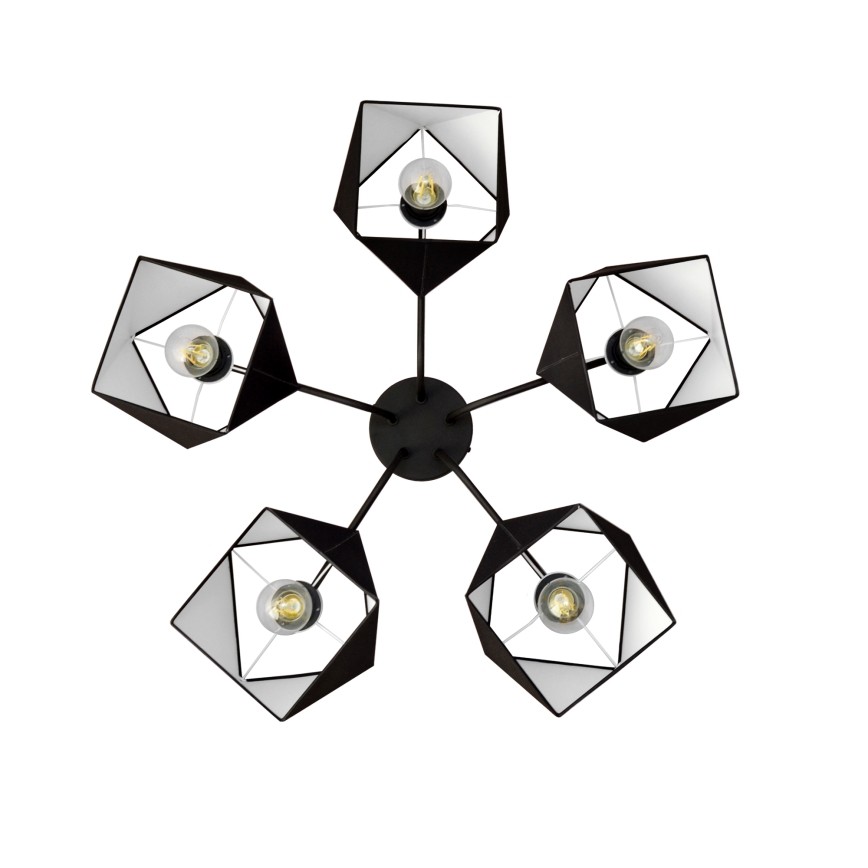 Luster ADAMANT 5xE27/15W/230V crno
