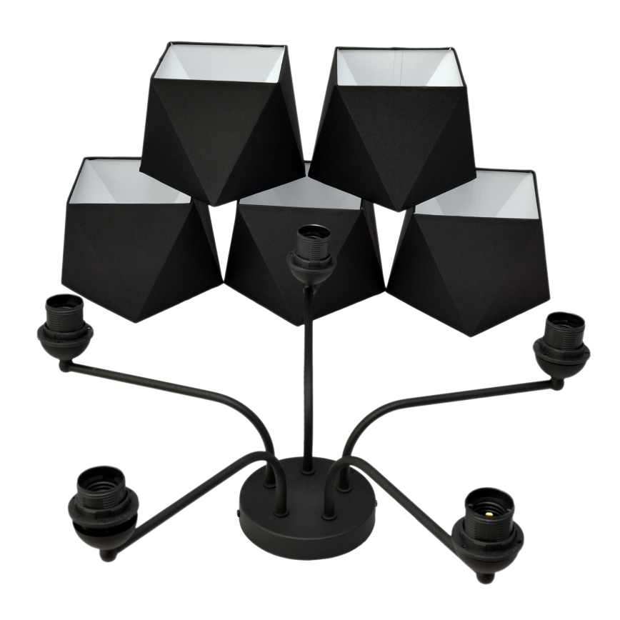 Luster ADAMANT 5xE27/15W/230V crno