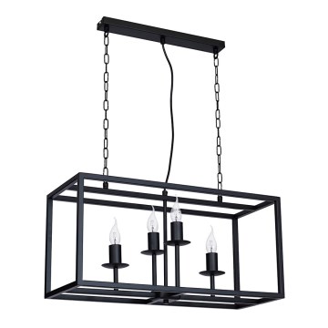 Luster CARDIFF 4xE14/60W/230V crno
