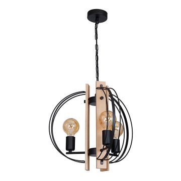 Luster DALVIN 3xE27/60W/230V crno