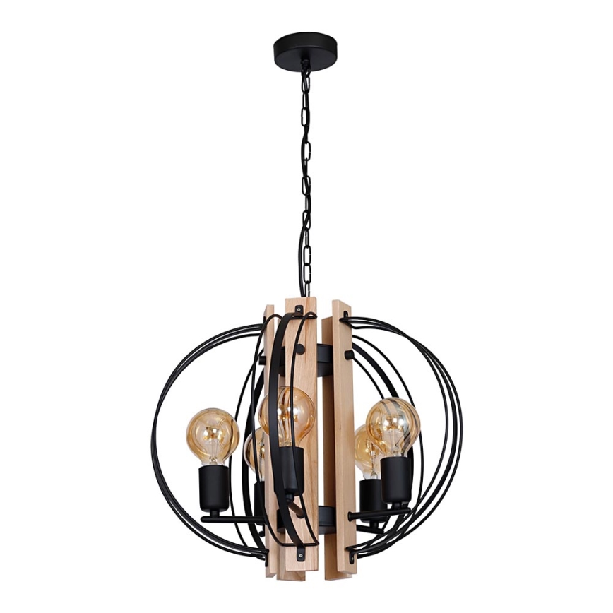 Luster DALVIN 5xE27/60W/230V crno