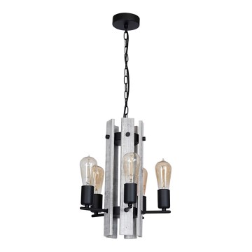 Luster GERA 5xE27/60W/230V crno