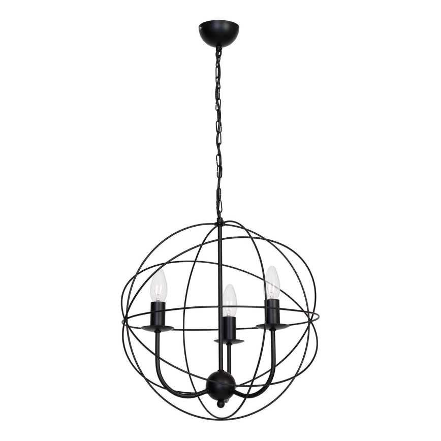 Luster GLOBE 3 3xE14/60W crno