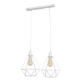 Luster KARO 2xE27/15W/230V bela