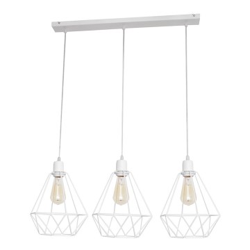 Luster KARO 3xE27/15W/230V bela