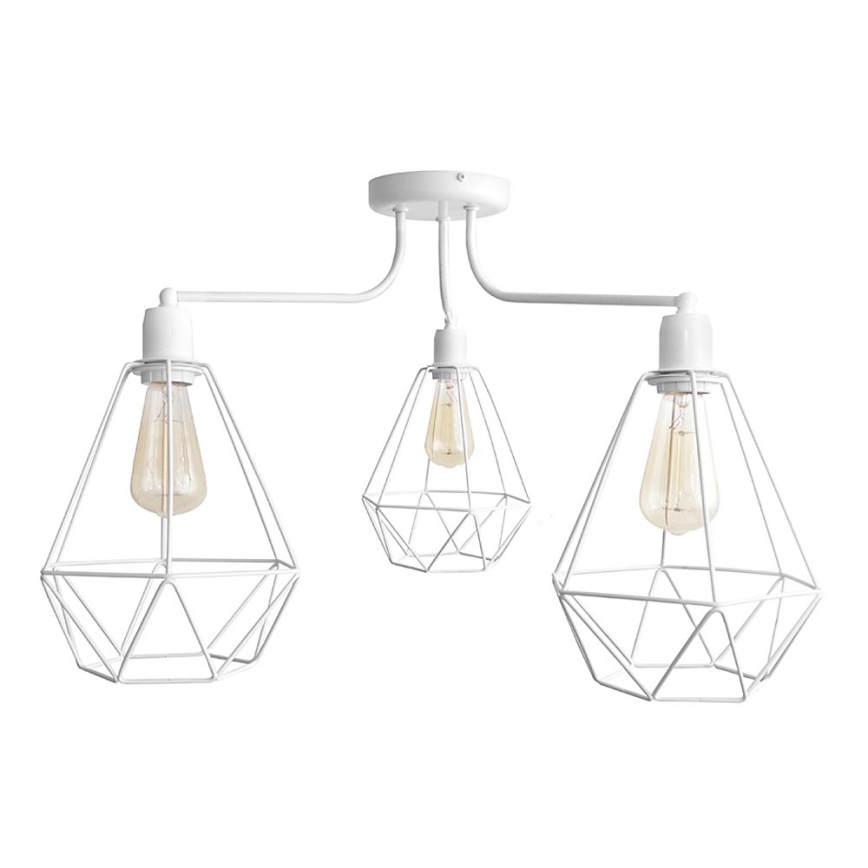 Luster KARO 3xE27/15W/230V bela
