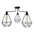 Luster KARO 3xE27/15W/230V crno
