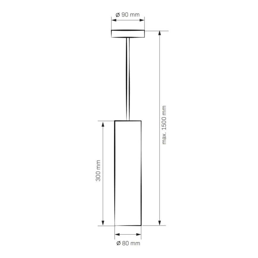 Luster LATI 1xGU10/8W/230V crno