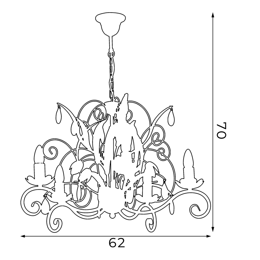 Luster LUCE 5xE14/60W/230V