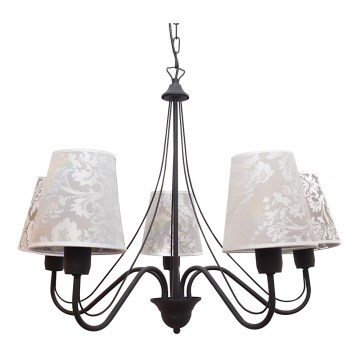 Luster MALBO II 5xE27/15W/230V crno