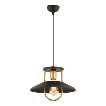 Luster na kablu 1xE27/40W/230V crni/zlatni