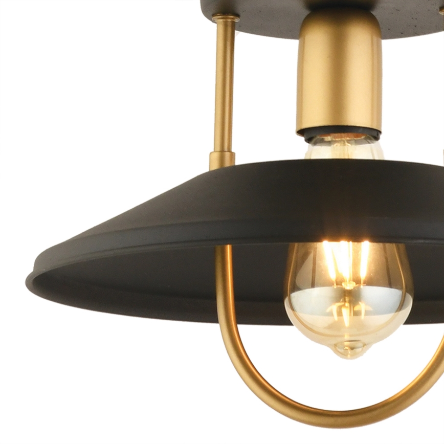 Luster na kablu 1xE27/40W/230V crni/zlatni