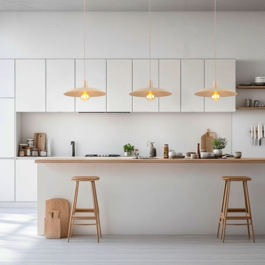 Luster na kablu ASTRA 1xE27/15W/230V prečnik 41 cm bež