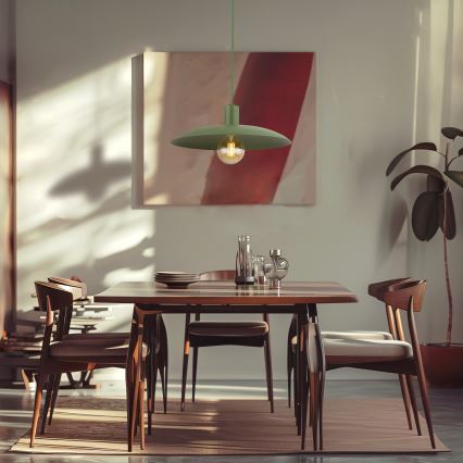 Luster na kablu ASTRA 1xE27/15W/230V prečnik 41 cm zelena