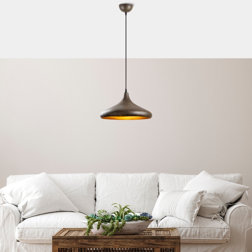 Luster na kablu BAREK 1xE27/40W/230V siva