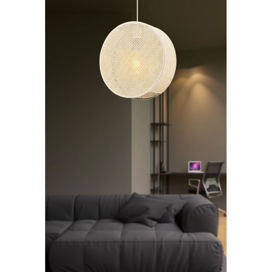 Luster na kablu BIG DRUM 1xE27/60W/230V krem boje