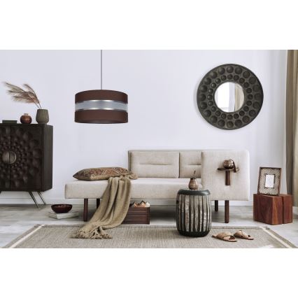 Luster na kablu CORAL 1xE27/60W/230V Ø 40 cm braon