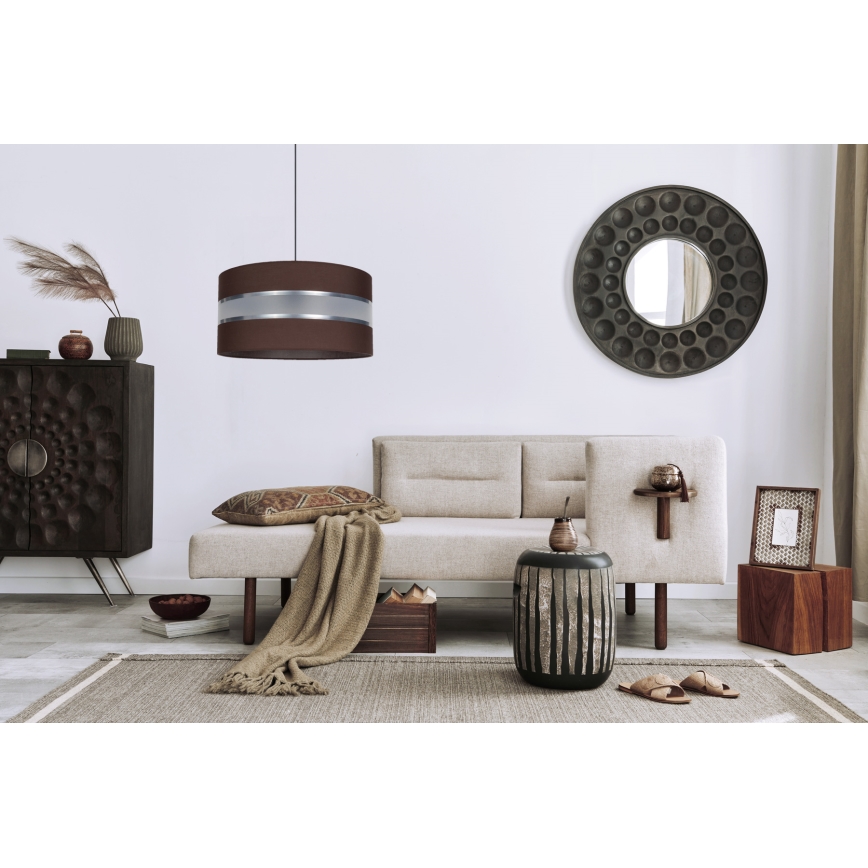 Luster na kablu CORAL 1xE27/60W/230V Ø 40 cm braon