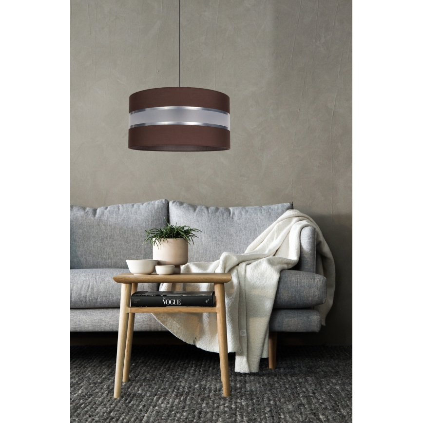 Luster na kablu CORAL 1xE27/60W/230V Ø 40 cm braon