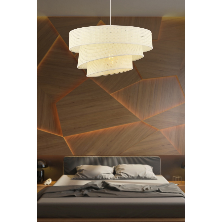 Luster na kablu COUPER 1xE27/60W/230V beli