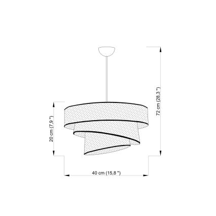 Luster na kablu COUPER 1xE27/60W/230V beli