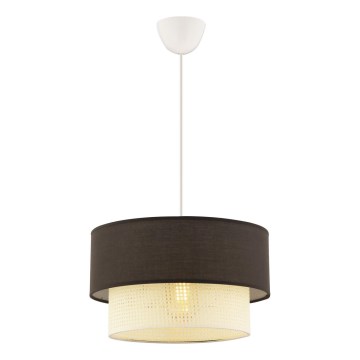 Luster na kablu ECHO 1xE27/60W/230V braon/krem