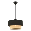 Luster na kablu ECHO 1xE27/60W/230V crna/bež