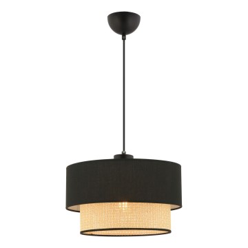 Luster na kablu ECHO 1xE27/60W/230V crna/bež