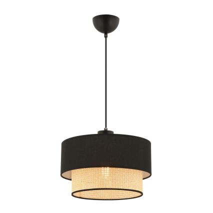 Luster na kablu ECHO 1xE27/60W/230V crna/bež