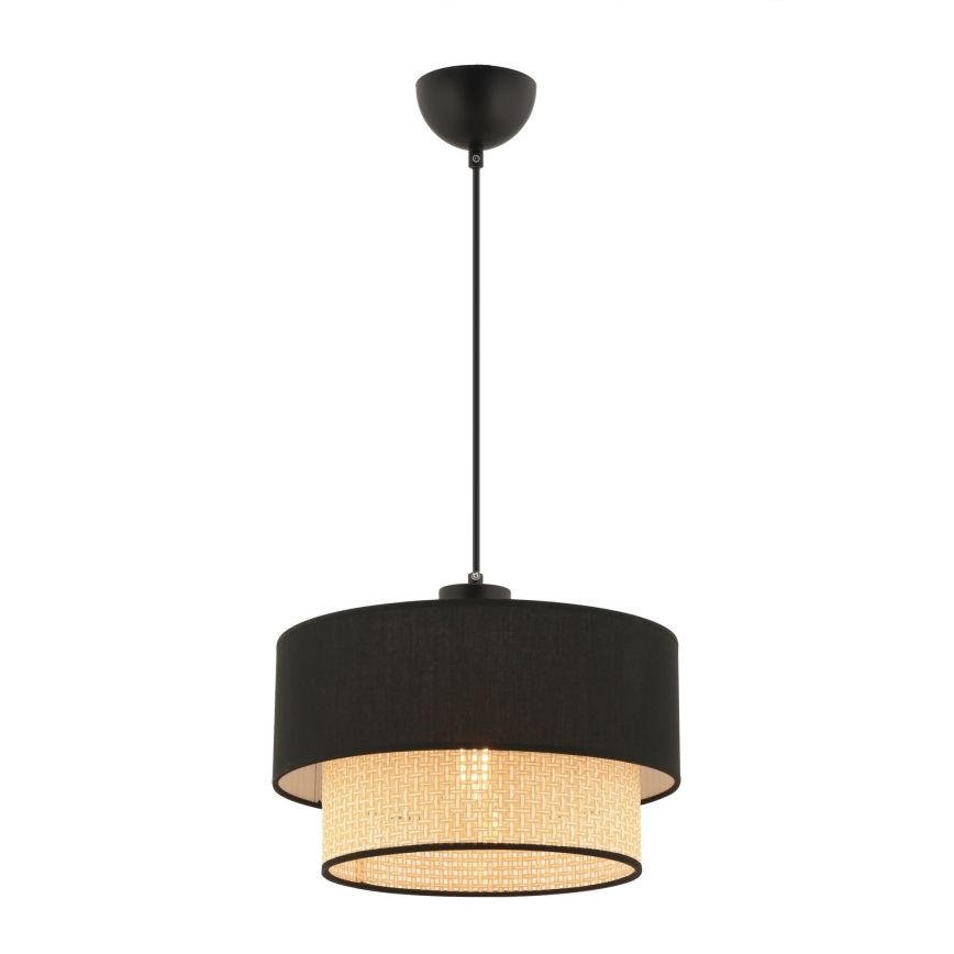 Luster na kablu ECHO 1xE27/60W/230V crna/bež