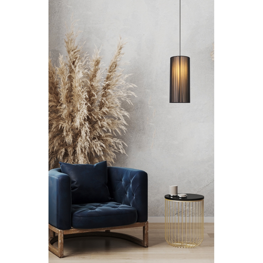 Luster na kablu KIOTO 1xE27/40W/230V Ø 18 cm crna/bukva