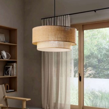 Luster na kablu NATURA 1xE27/40W/230V braon