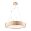 Luster na kablu NATURAL 3xE27/60W/230V, prečnik 47 cm, od borovine