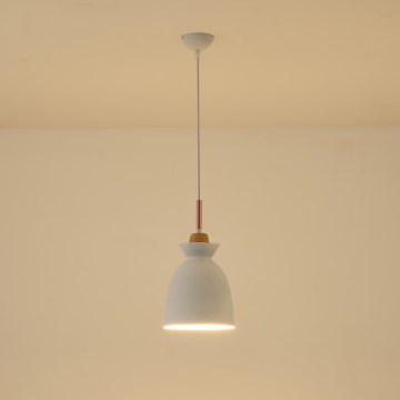 Luster na kablu SIMPLO 1xE27/15W/230V, beo, prečnik 19,5 cm