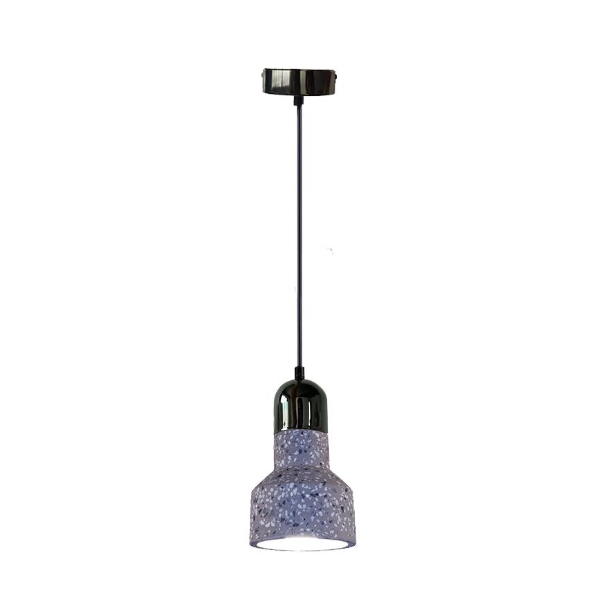 Luster na kablu TERRAZZO 1xE27/60W/230V prečnik 12 cm siva