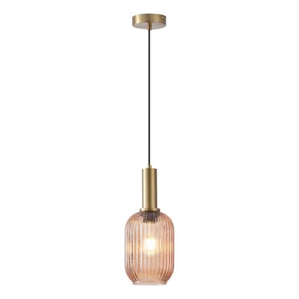 Luster na kablu TOPAZ 1xE27/15W/230V braon prečnik 13 cm