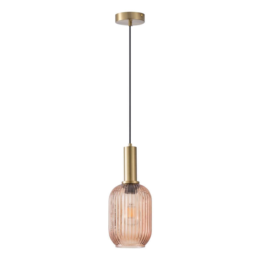 Luster na kablu TOPAZ 1xE27/15W/230V braon prečnik 13 cm