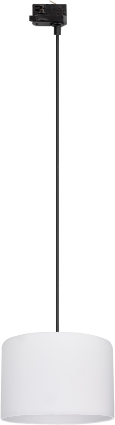 Luster na kablu za 3-fazni šinski sistem TRACER 1xE27/15W/230V, prečnika 30 cm, crna/bela