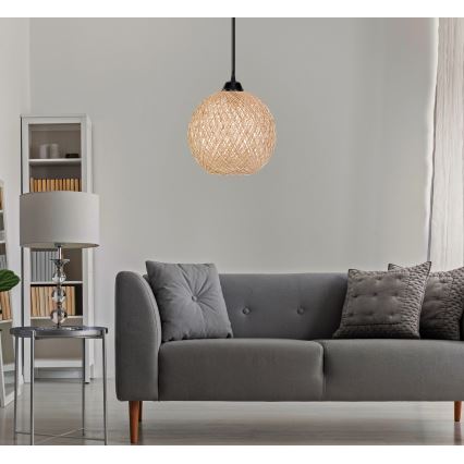 Luster na kanapu JUTE 1xE27/60W/230V bež