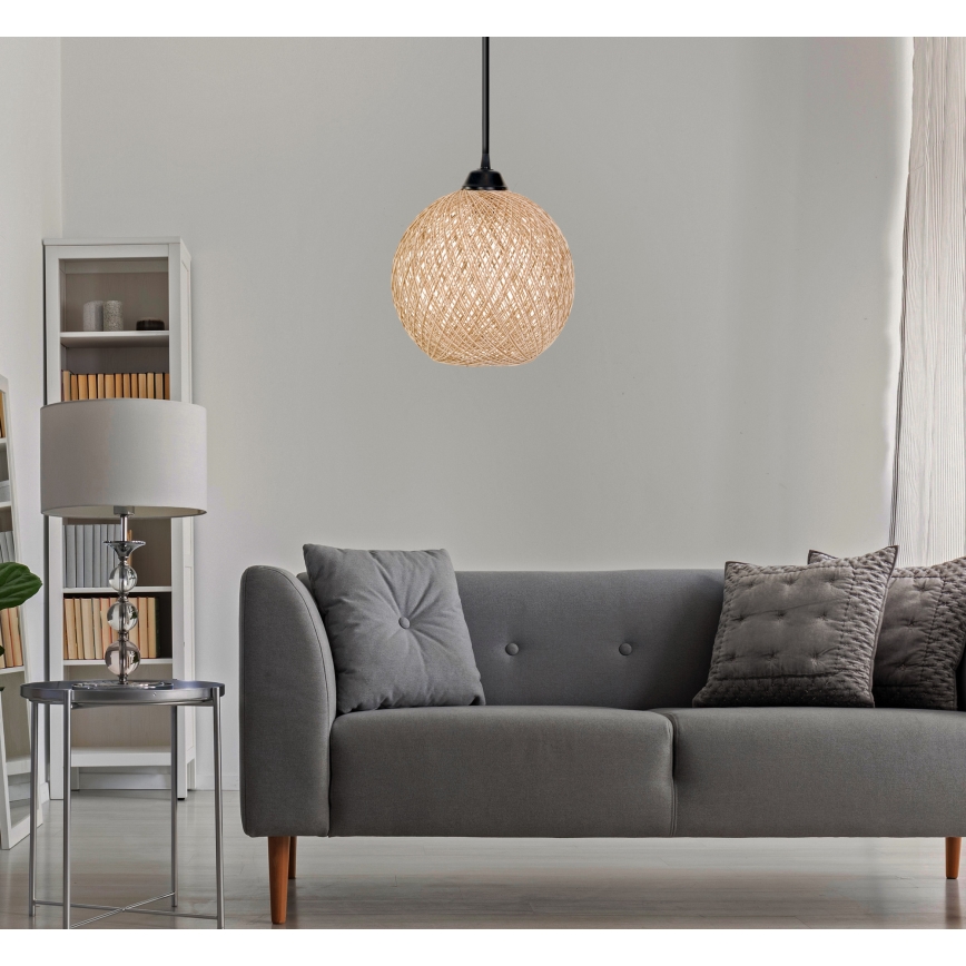 Luster na kanapu JUTE 1xE27/60W/230V bež