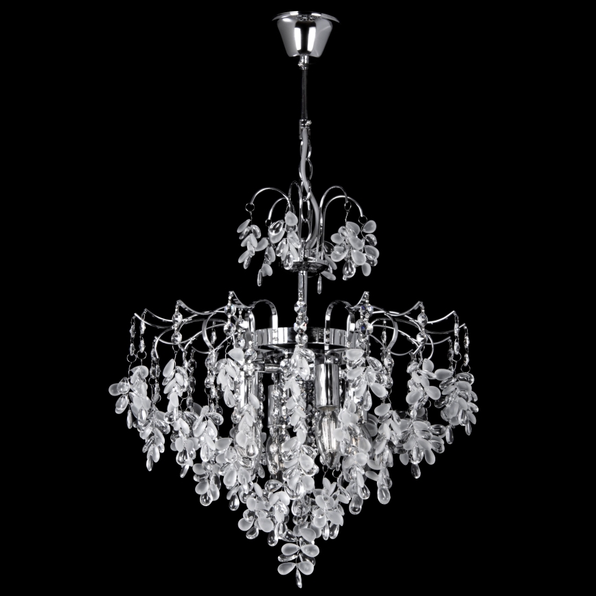 Luster na lancu 4xE14/60W/230V pr. 40 cm sjajni krom