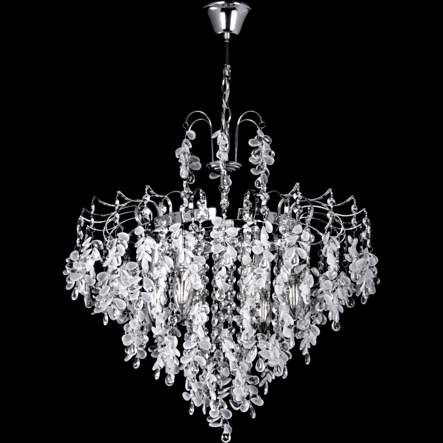 Luster na lancu 6xE14/60W/230V pr. 50 cm sjajni krom