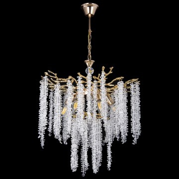 Luster na lancu 6xE14/60W/230V pr. 53 cm zlatna