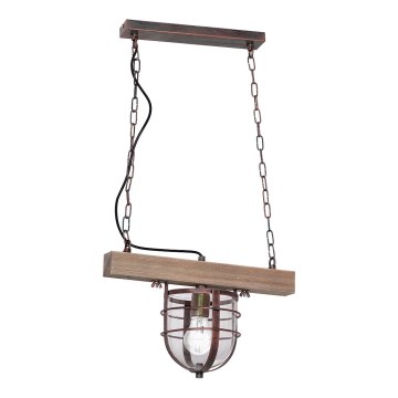 Luster na lancu ANDER 1xE27/60W/230V svetla braon