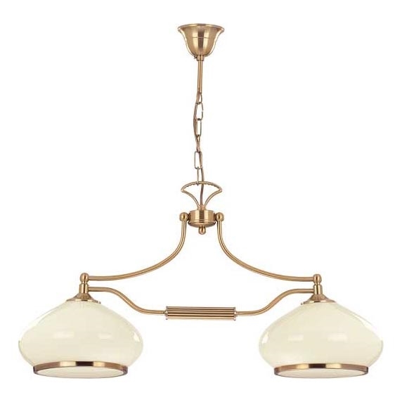 Luster na lancu ASTORIA 2xE27/15W/230V zlatna