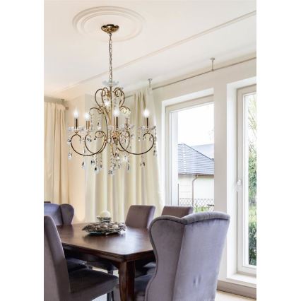 Luster na lancu AURORA 5xE14/40W/230V