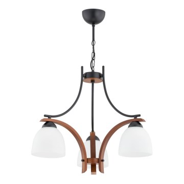 Luster na lancu BAFIA 3xE27/15W/230V braon
