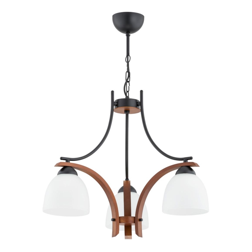 Luster na lancu BAFIA 3xE27/15W/230V braon